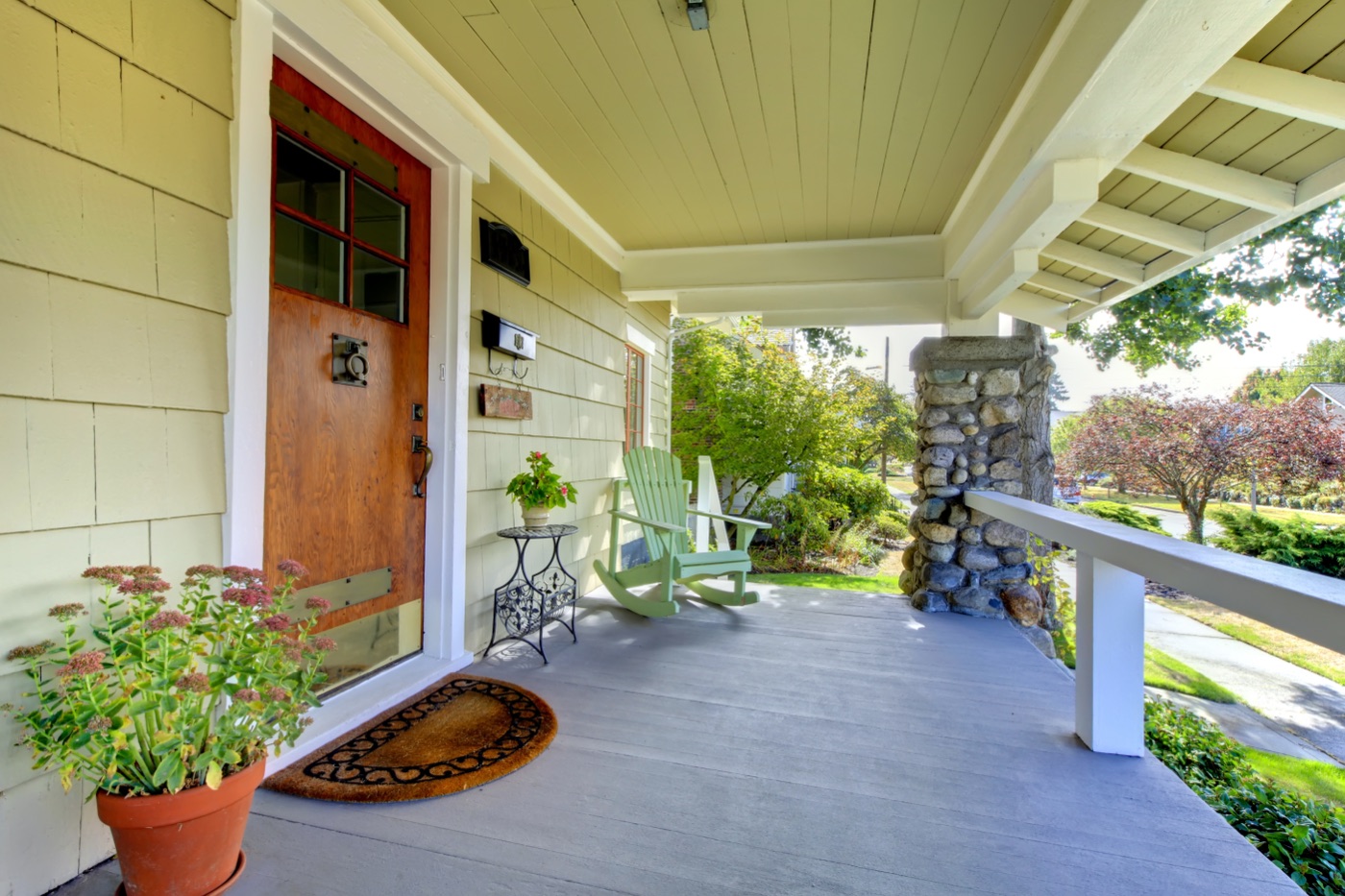 Southern porch with rocking chairs